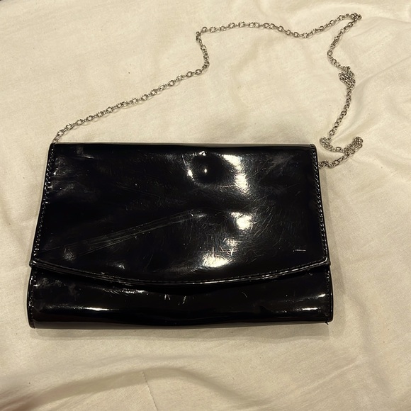 Leather black rectangle purse - Picture 1 of 2